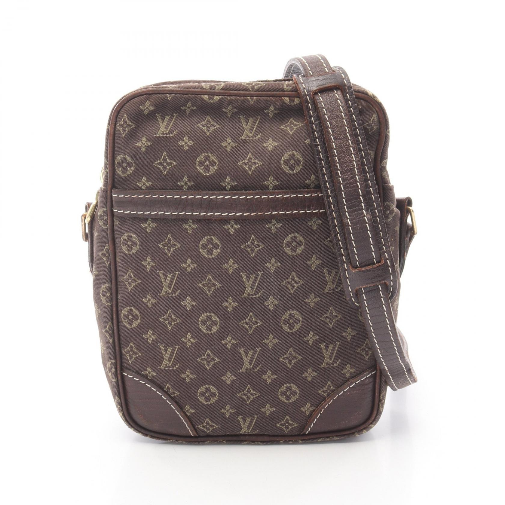 ルイ・ヴィトン LOUIS VUITTON ポシェット ダヌーブ モノグラムミニラン エベヌ ショルダーバッグ バッグ キャンバス レザー モノグラム・ミニ・ラン エベヌ レディース ブラウン系 M95228 【中古】