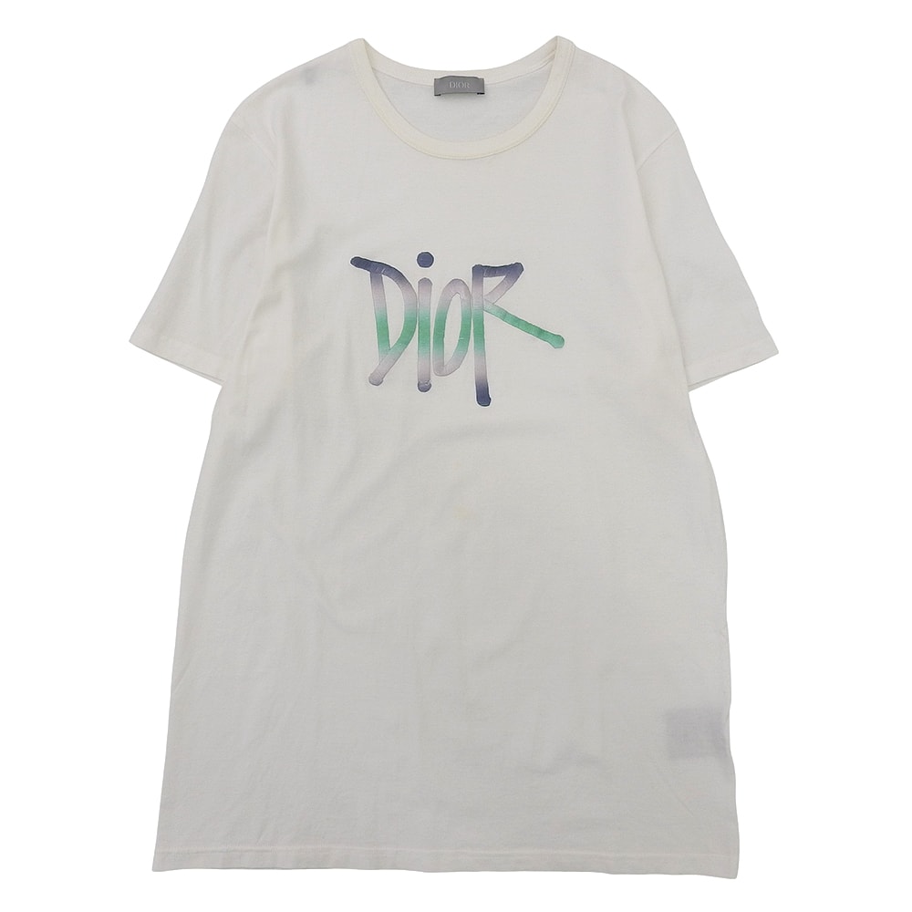 ディオール コットン ロゴ刺繍 Tシャツ トップス メンズ ホワイト M 033J600D0589 20AW M