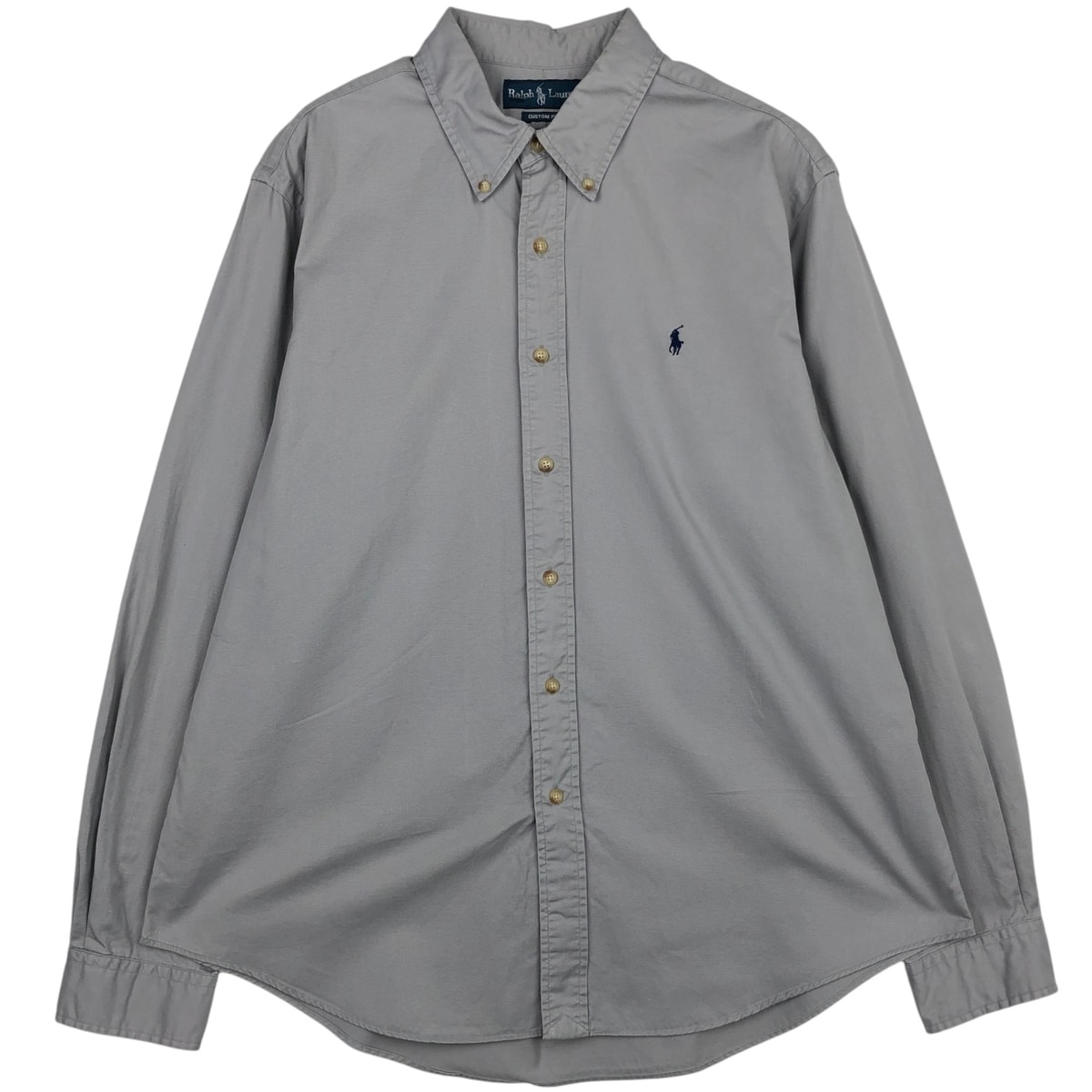 古着 ラルフローレン Ralph Lauren CUSTOM FIT 長袖 ボタンダウンシャツ メンズXL相当/eaa634468