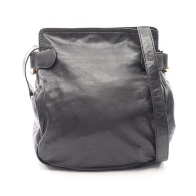ロエベ LOEWE アナグラム ショルダーバッグ バッグ レザー レディース ブラック系 【中古】