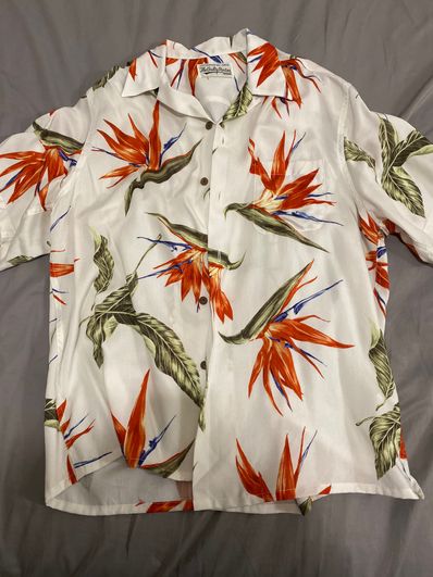 ハワイアンシャツ bird of paradise