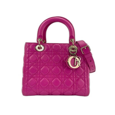 ディオール Dior レザー 2WAYレディディオールミディアム ハンドバッグ【中古】