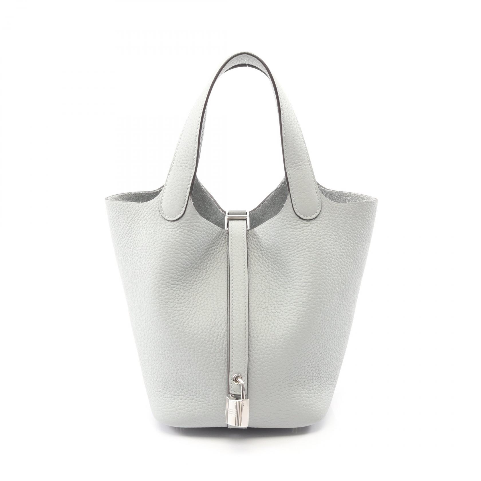 エルメス HERMES ピコタンロックPM ハンドバッグ バッグ レザー トリヨンクレマンス トリヨンクレマンス ブルーグラシエ K刻印(2025年製造) レディース ブルー系 【中古】