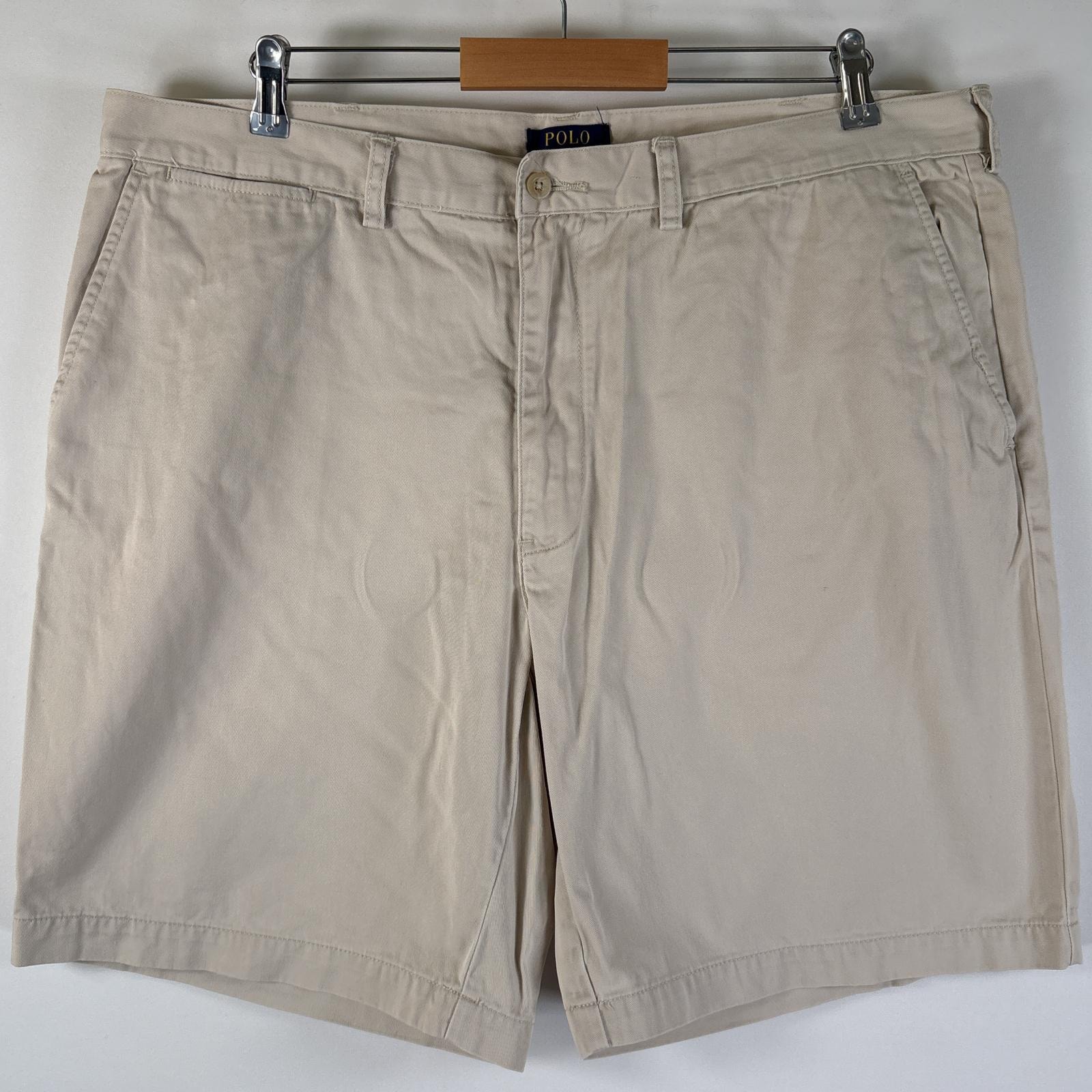 古着 ポロ・ラルフローレン POLO RALPH LAUREN ショートパンツ チノパン ポロチノ 大きいサイズ ワンポイントロゴ w40 ベージュ系 メンズ