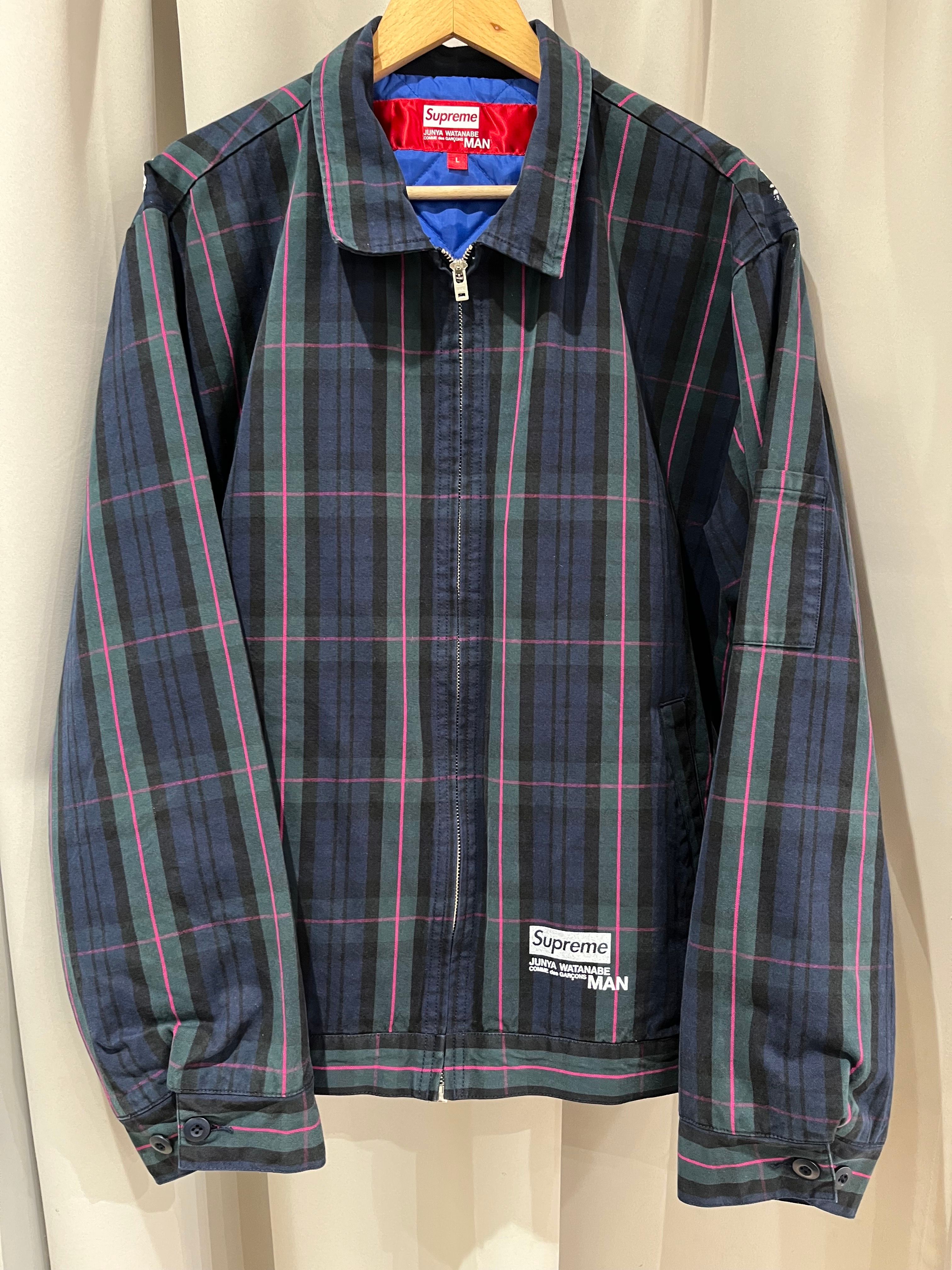 Supreme / JUNYA WATANABE COMME des GARCONS MAN Printed Work Jacket "Navy Plaid"