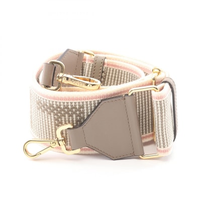 フェンディ FENDI ストラップユー ロゴ ショルダーストラップ アクセサリー キャンバス レザー レディース ホワイト系 / ベージュ系 / マルチカラー 【中古】