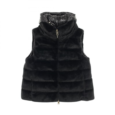 ヘルノ Herno エコファー ダウンベスト 衣料品 アウター ポリエステル レディース ブラック系 【中古】