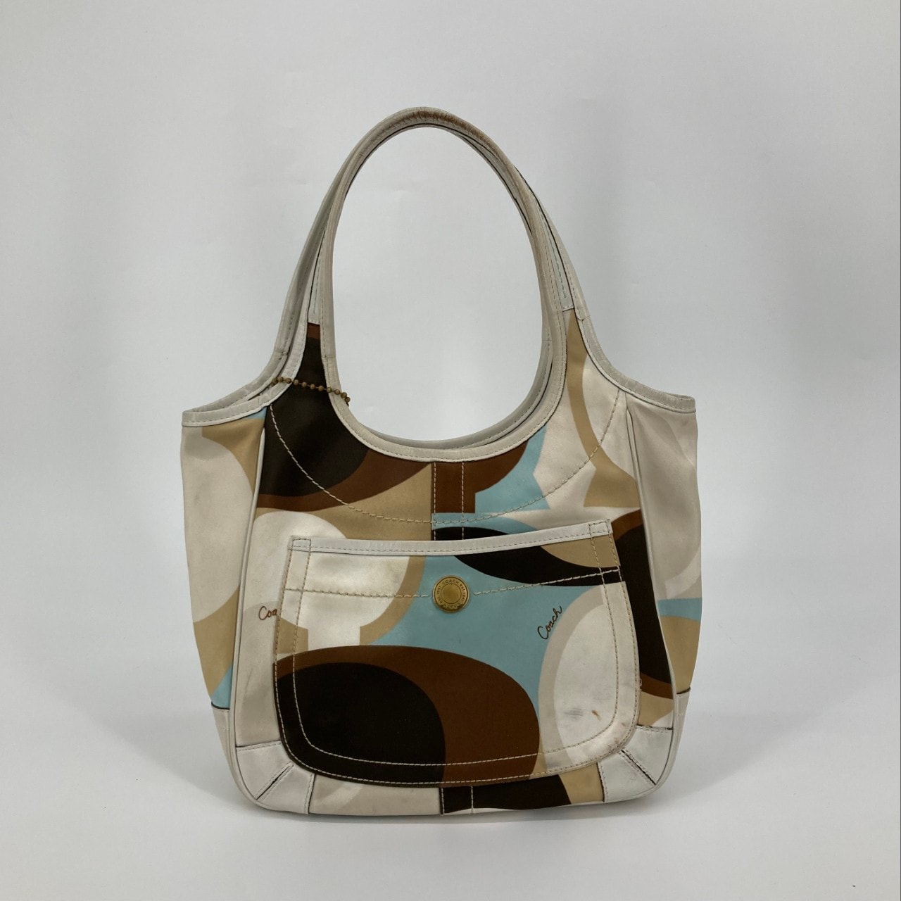 COACH(コーチ) エルゴ オプティック スカーフプリント 10783 ハンドバッグ マルチカラー