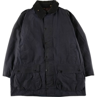 古着 80~90年代 バブアー Barbour BORDER ボーダー 旧3ワラント ワックスコットン オイルドジャケット 英国製 メンズXL相当 ヴィンテージ/eaa604990