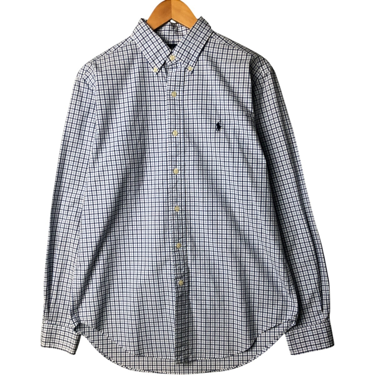古着 ラルフローレン Ralph Lauren CLASSIC FIT ギンガムチェック 長袖 ボタンダウンチェックシャツ メンズM相当/eaa574094