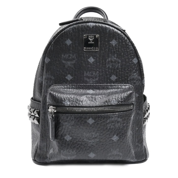 MCM エム・シー・エム スターク サイドスタッズ ヴィセトス ミニ リュック・デイパック ブラック MMK6SVE41BK001 レディース【中古】