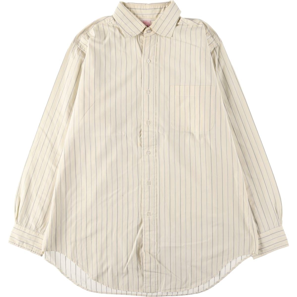 古着 ブルックスブラザーズ Brooks Brothers Est.1818 長袖 コットンストライプシャツ メンズM相当/eaa605318