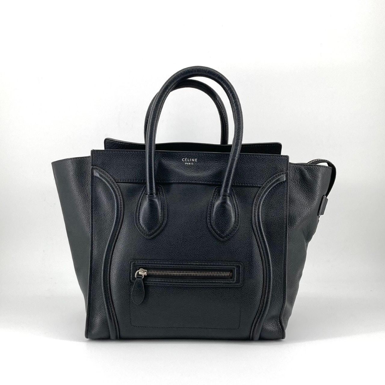 CELINE(セリーヌ) ラゲージ ミニショッパー レザー ハンドバッグ ブラック