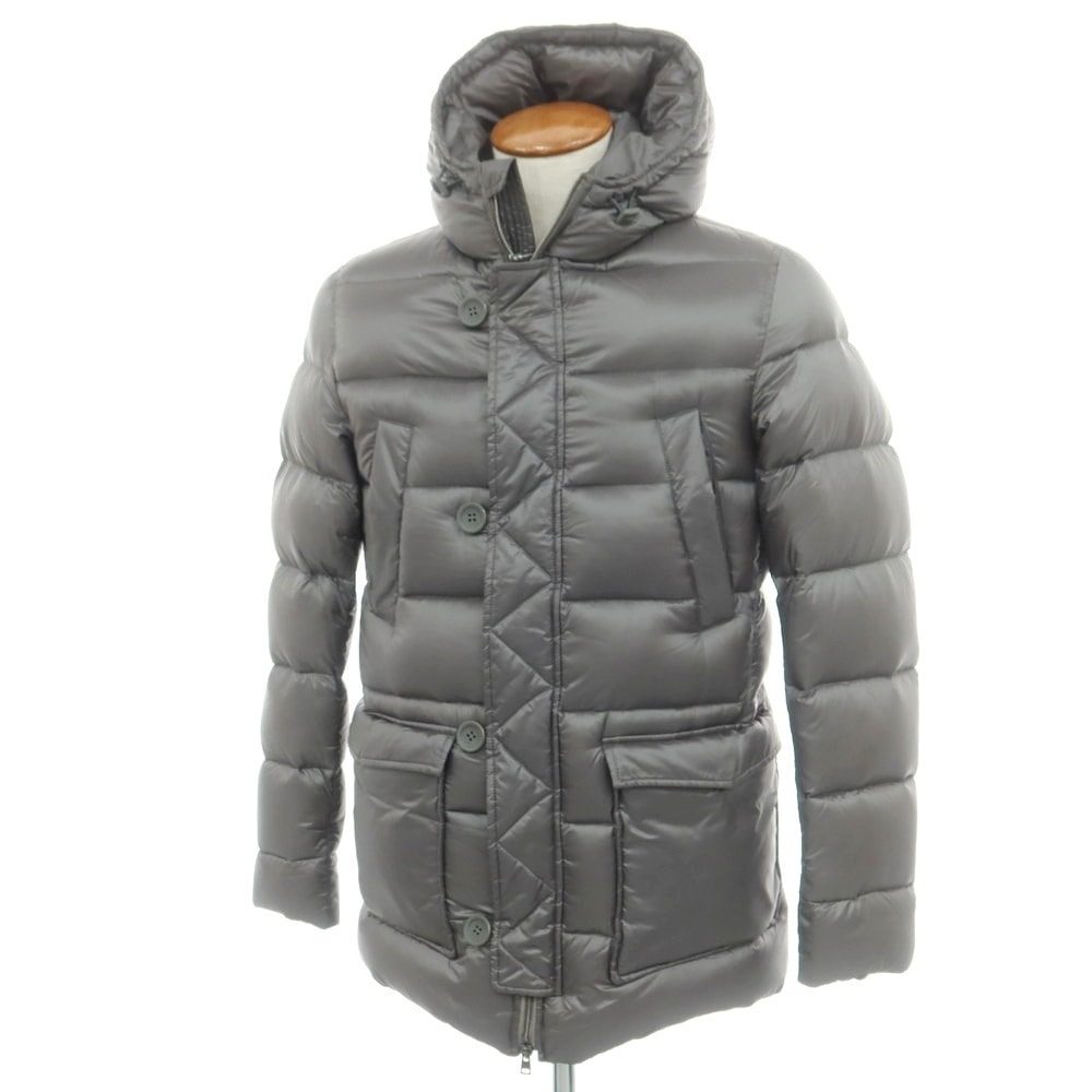 【中古】ヘルノ Herno ナイロン ダウンコート グレー系【サイズ46】【メンズ】