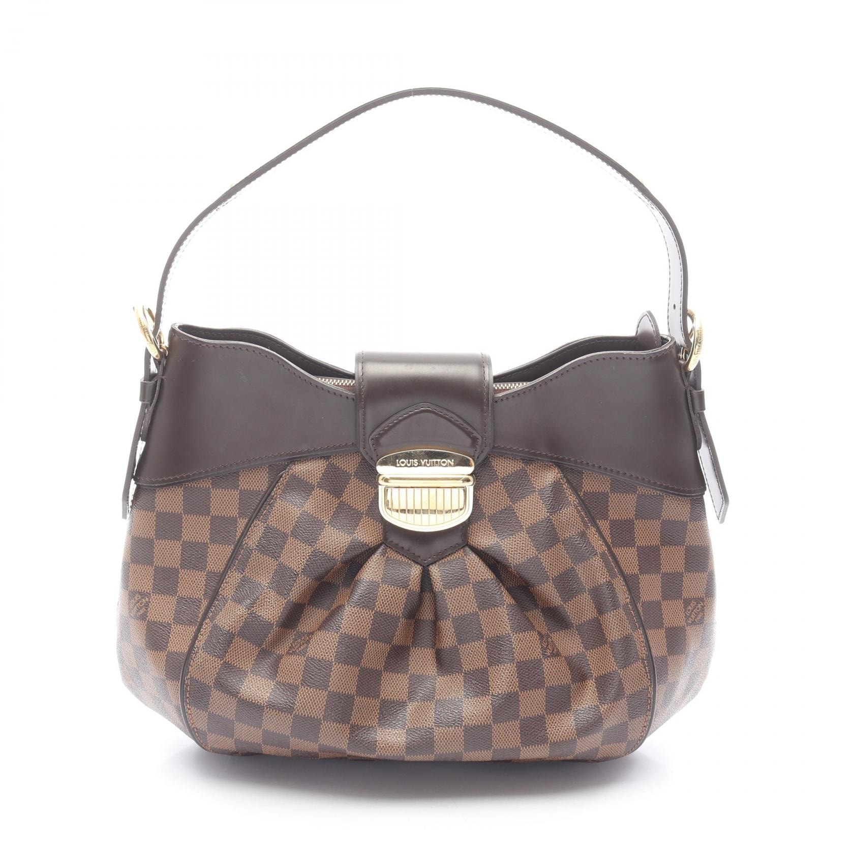 ルイ・ヴィトン LOUIS VUITTON システィナMM ショルダーバッグ バッグ PVCコーティングキャンバス レザー ダミエ エベヌ レディース ブラウン系 N41541 【中古】