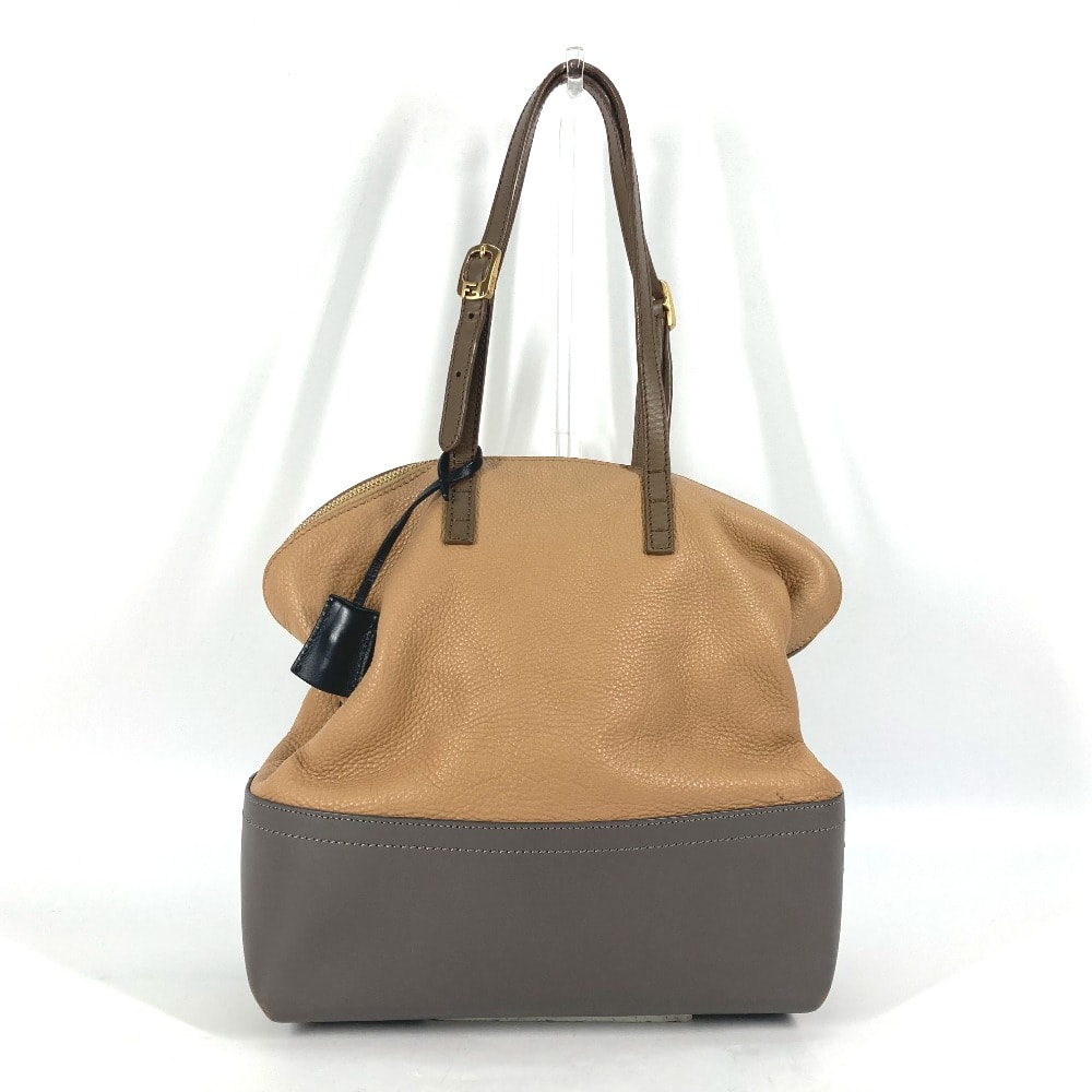 フェンディ FENDI セレリア 8MN232 バイカラー カバン 肩掛け バイカラー ショルダーバッグ レザー ベージュ