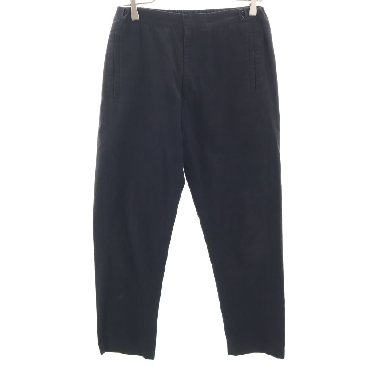 HELMUT LANG ヘルムートラング 日本製 モールスキン テーパードパンツ W28 ブラック