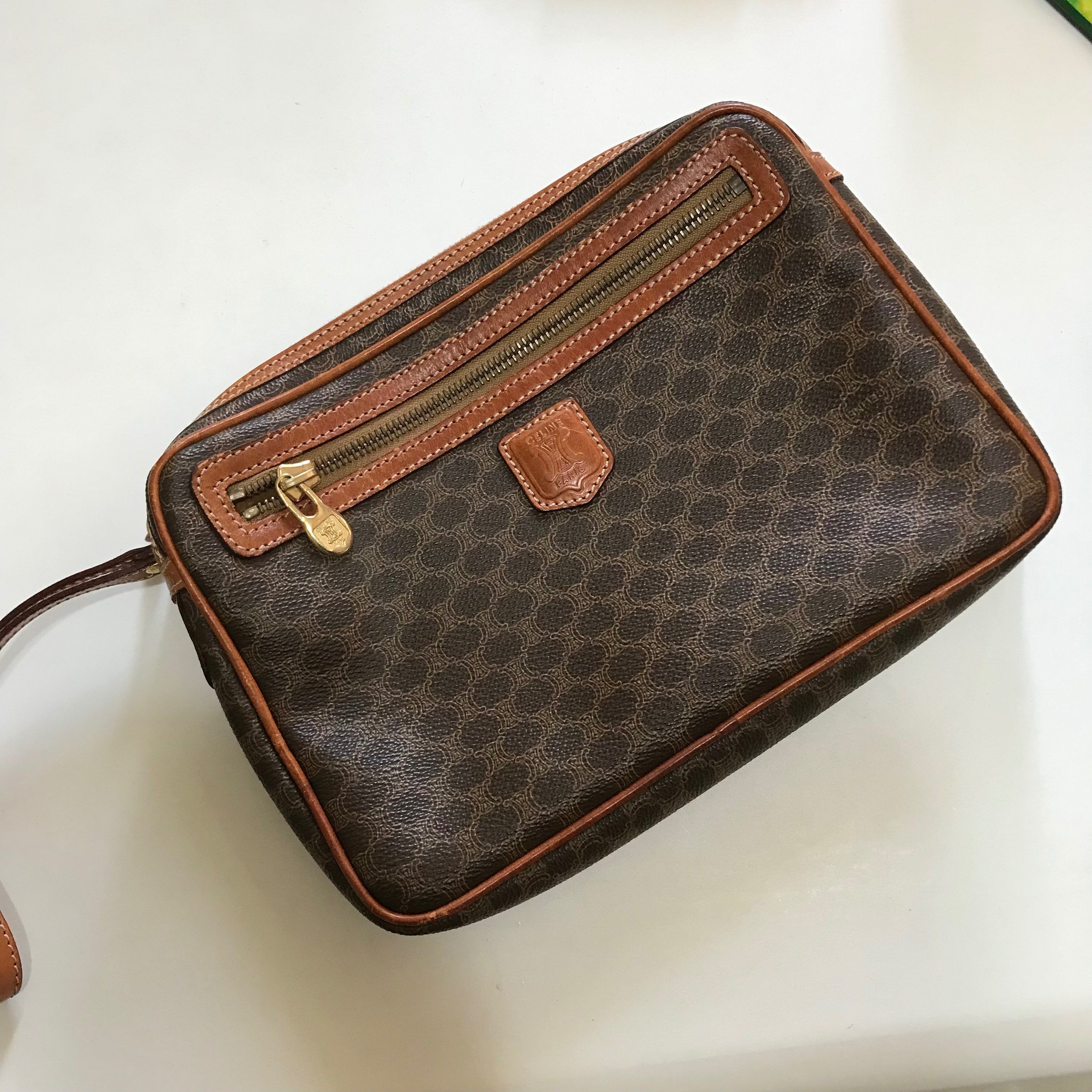 CELINE Macadam Clutch Bag "Brown"