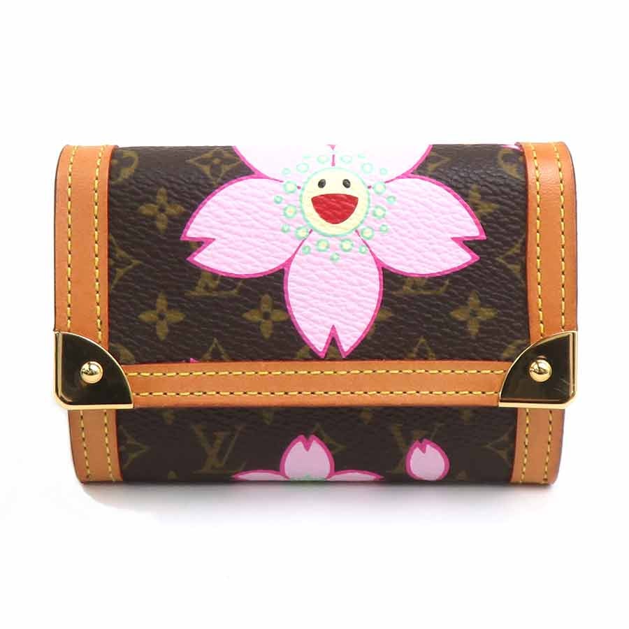 ルイ ヴィトン LOUIS VUITTON コインケース モノグラム チェリーブロッサム ポルトモネ プラ モノグラムキャンバス ブラウン ユニセックス M92024【中古】 56849j