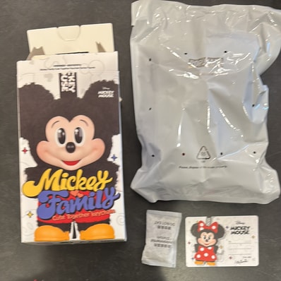 POP MART DISNEY Mickey Family Cute Together Series Plush Keychain Minnie