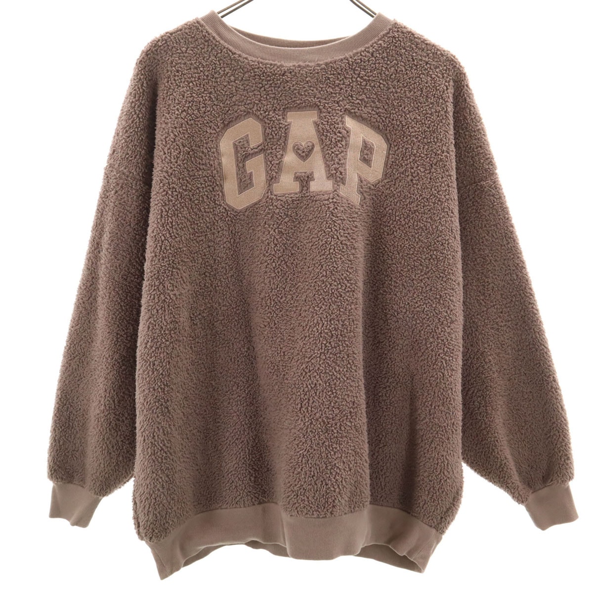 GAP ギャップ 長袖 ボア スウェット XS ブラウン系