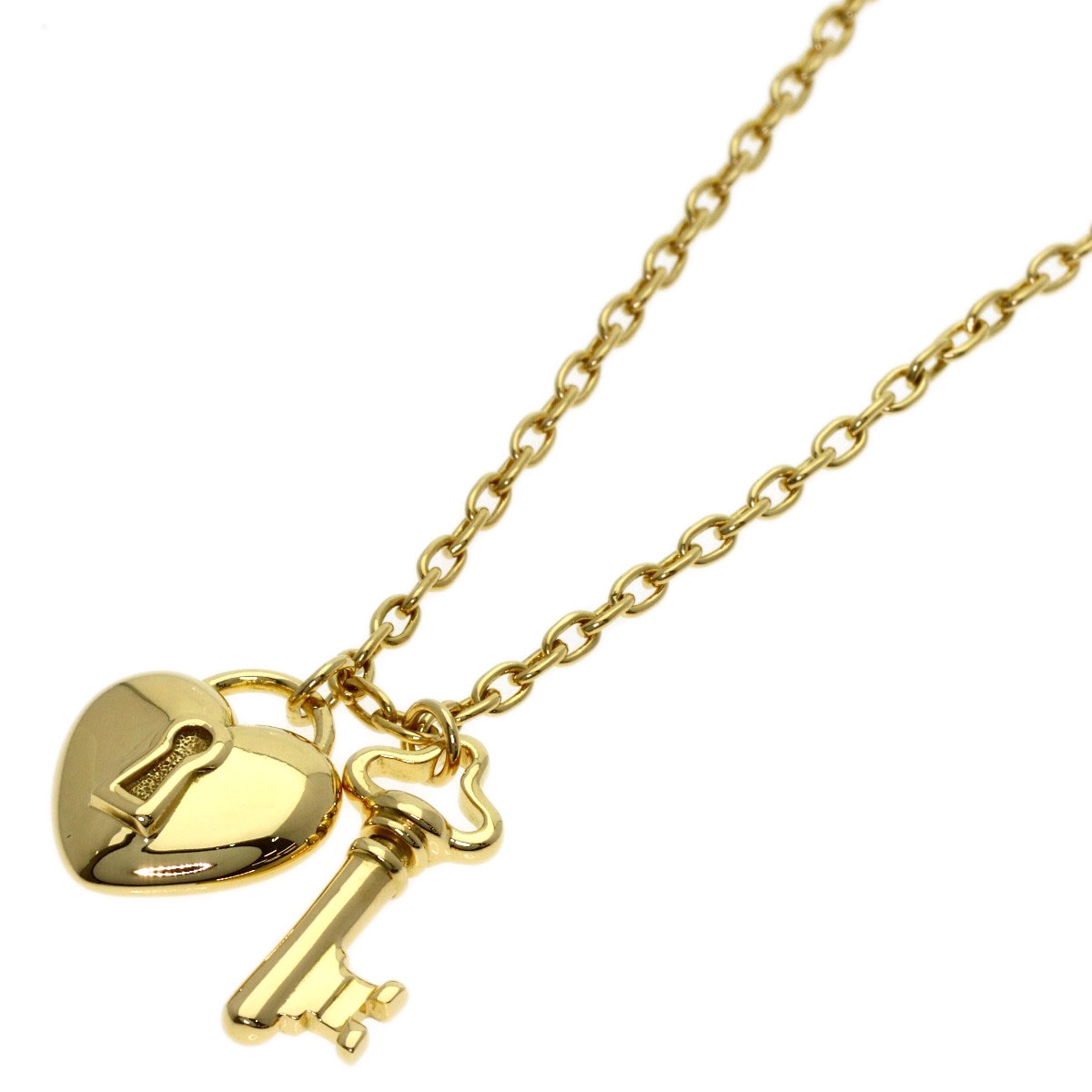 TIFFANY&Co. ティファニー ハートロックキー ネックレス K18YG レディース [中古]