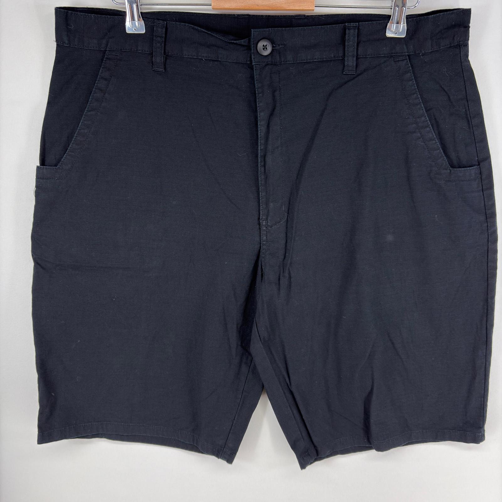 古着 ディッキーズ Dickies パンツ ワーク リップストップ ショーツ ハーフパンツ ジッパーフライ w38 ブラック系 メンズ