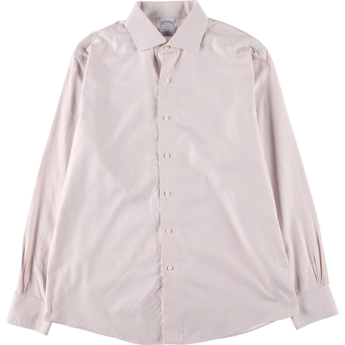 古着 ブルックスブラザーズ Brooks Brothers 1818 ワイドカラー 長袖 コットンチェックシャツ メンズL相当/eaa566048