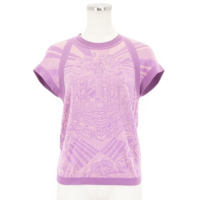 美品 エルメス カットソー レディース ピンク 36 HERMES