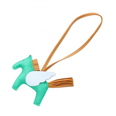 エルメス HERMES ロデオペガサスPM ミント セサミ ブルーブリュム チャーム アクセサリー アニョーミロ / ヴォースイフト アニョーミロ U刻印(2022年製造) レディース グリーン系 / ブラウン系 / ブルー系