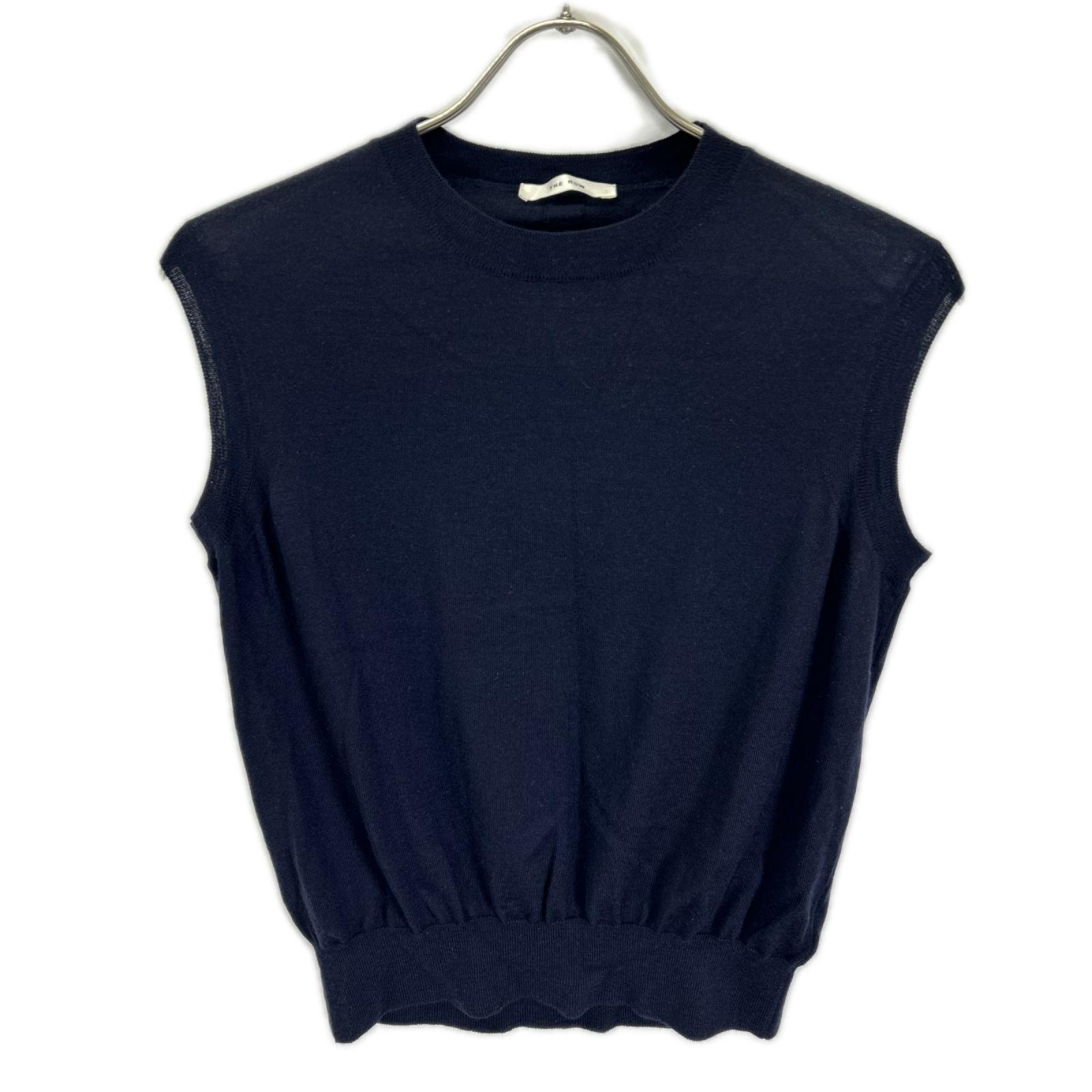 ザ ロウ 5577-Y498 ダークネイビー カシミヤ100 BALHAM ニットベスト XS
