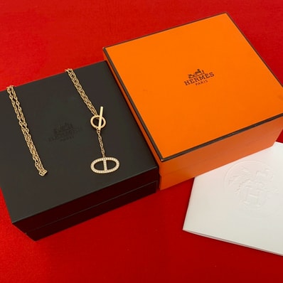 HERMES エルメス シェーヌダンクル コントゥール K18ゴールド ダイヤモンド ネックレス ゴールド
17994