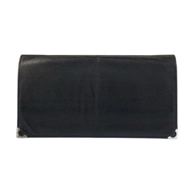 CARTIER カルティエ マストライン ブラック 黒 ボールド シルバー金具 レザー 長財布 ロングウォレット 600175 【中古】