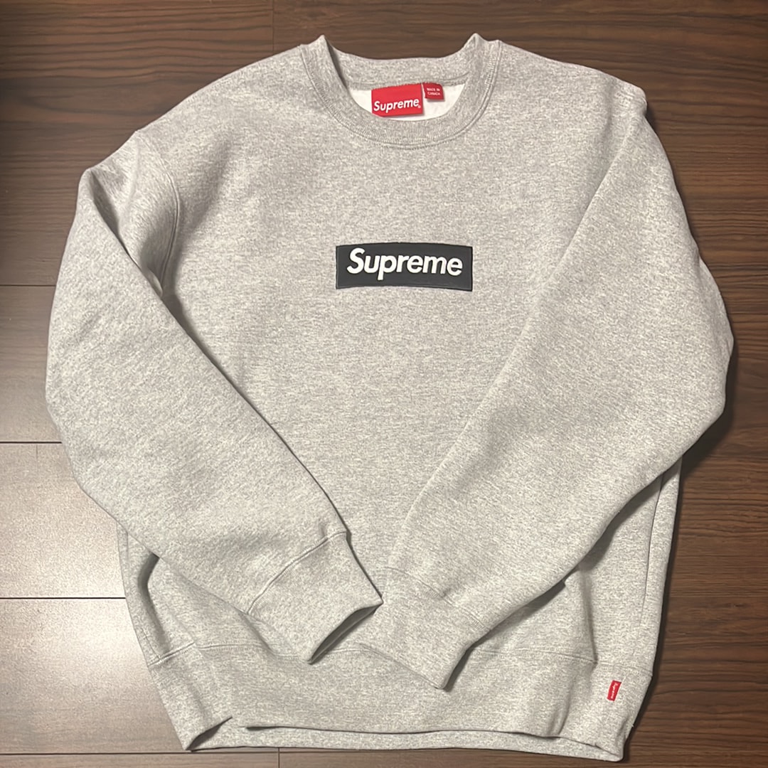 Supreme Box Logo Crewneck "Heather Grey" (22FW)