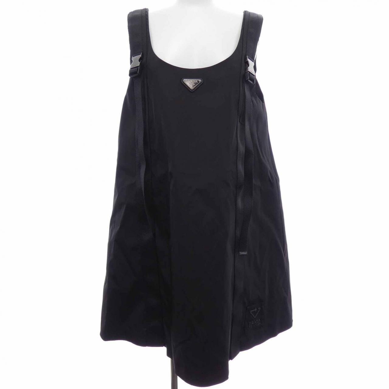 プラダ PRADA トライアングルロゴ ギャバジン ノースリーブドレス 230637 S202 1YFL ワンピース
