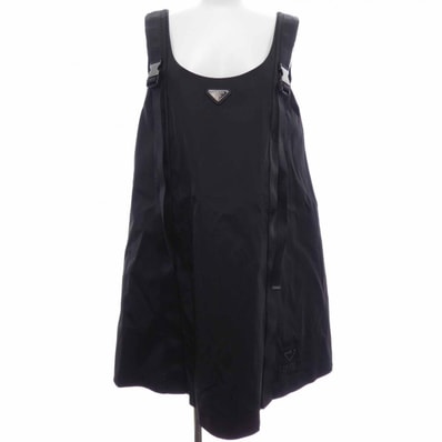 プラダ PRADA トライアングルロゴ ギャバジン ノースリーブドレス 230637 S202 1YFL ワンピース