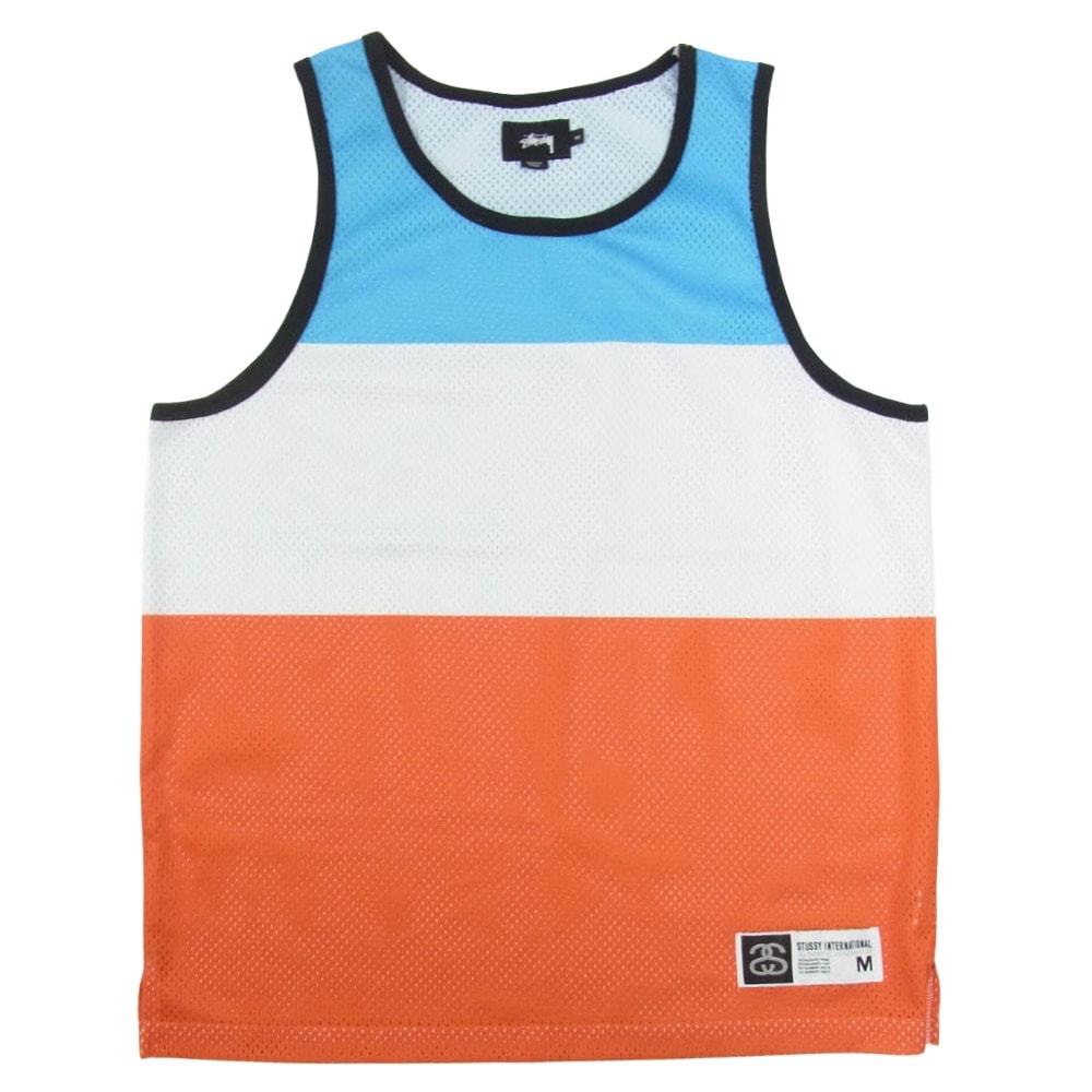 STUSSY ステューシー タンクトップ Track&Field Tank トラック メッシュ タンクトップ マルチカラー系 M【中古】