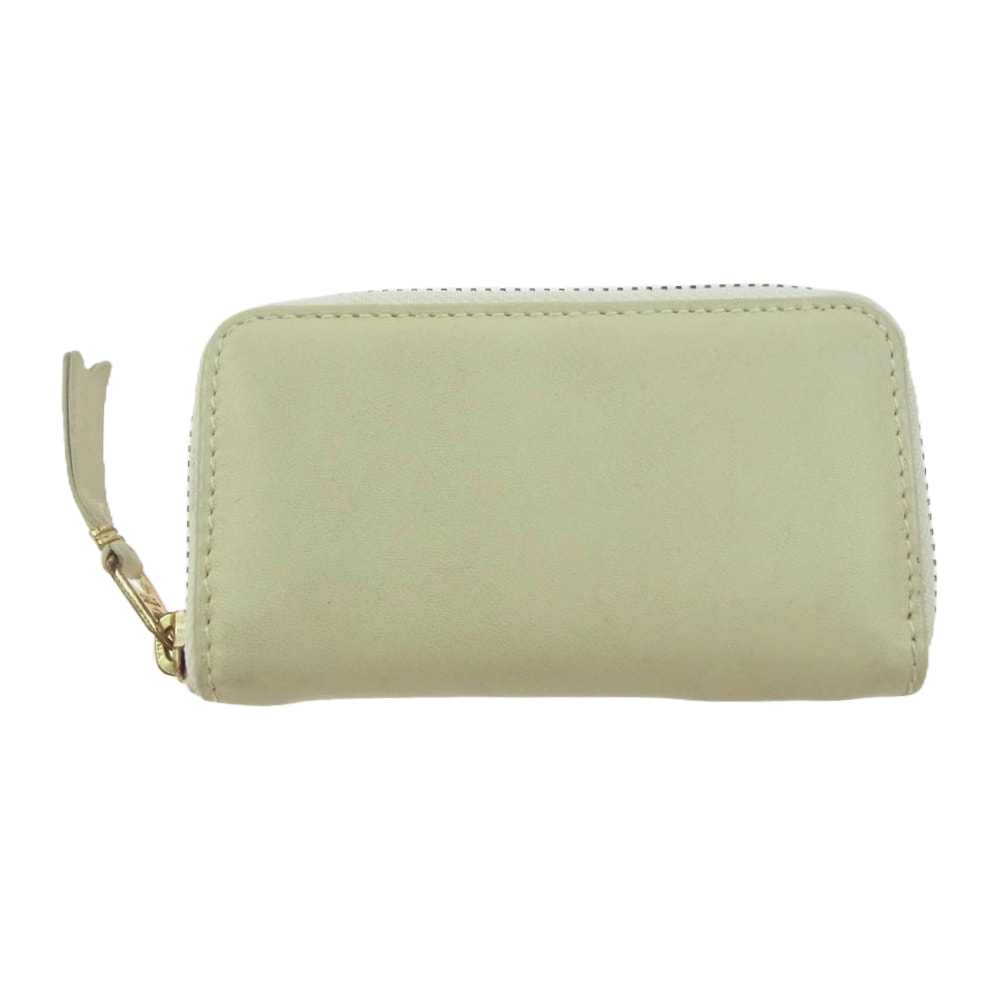 COMME des GARCONS コムデギャルソン 財布 SA 410X レザー ラウンド ファスナー 小銭入れ コインケース オフホワイト系【中古】