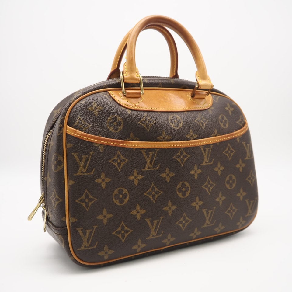 LOUIS VUITTON ルイ・ヴィトン モノグラム トゥルーヴィル M42228 ハンドバッグ ブラウン ベージュ コーティングキャンバス レザー レディース