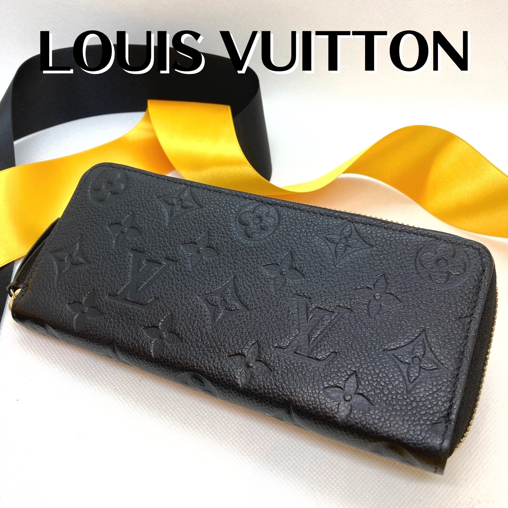 Louis Vuitton Monogram Empreinte Clemence Wallet "Noir"