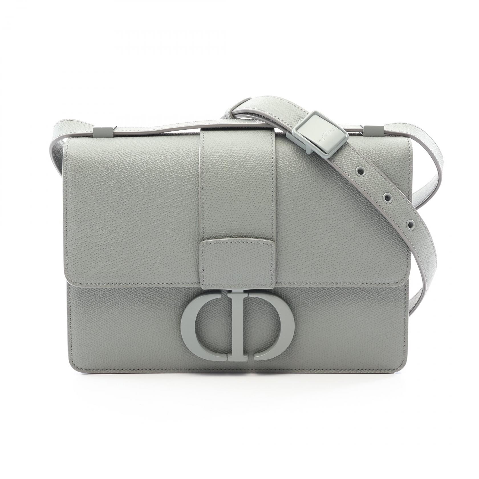ディオール Dior 30 MONTAIGNE モンテーニュ ショルダーバッグ バッグ レザー レディース グレー系 【中古】