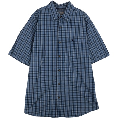 古着 カーハート Carhartt RELAXED FIT 半袖 ワークシャツ メンズL相当 レギュラーカラー/eaa641213