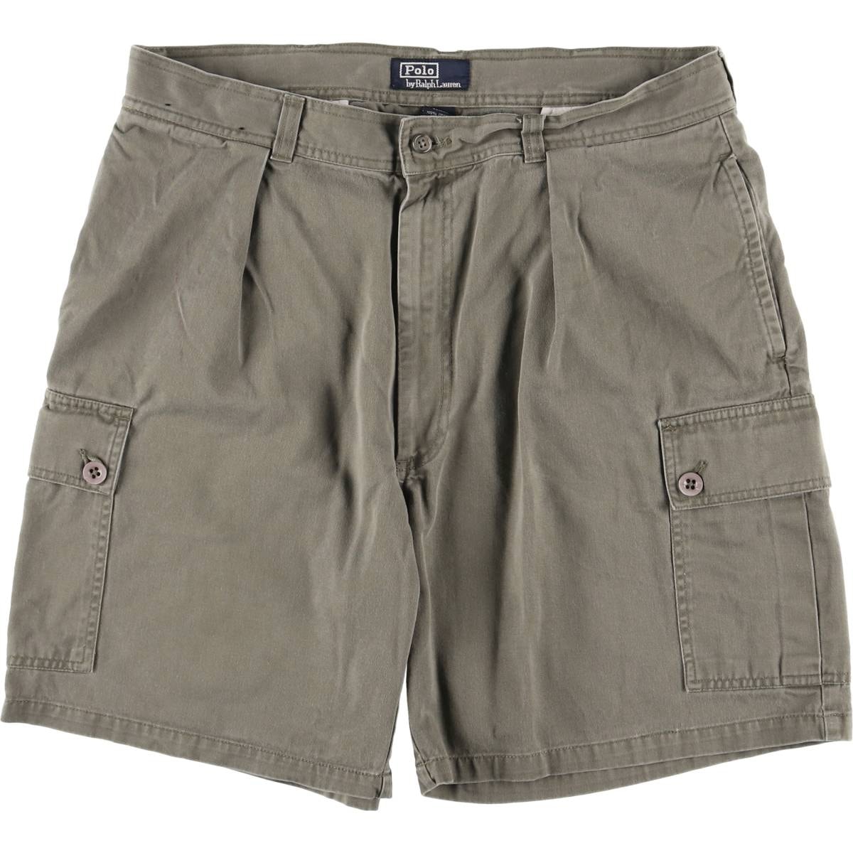 古着 ラルフローレン Ralph Lauren POLO by Ralph Lauren ワンタック カーゴショーツ ショートパンツ メンズw36相当/eaa540923