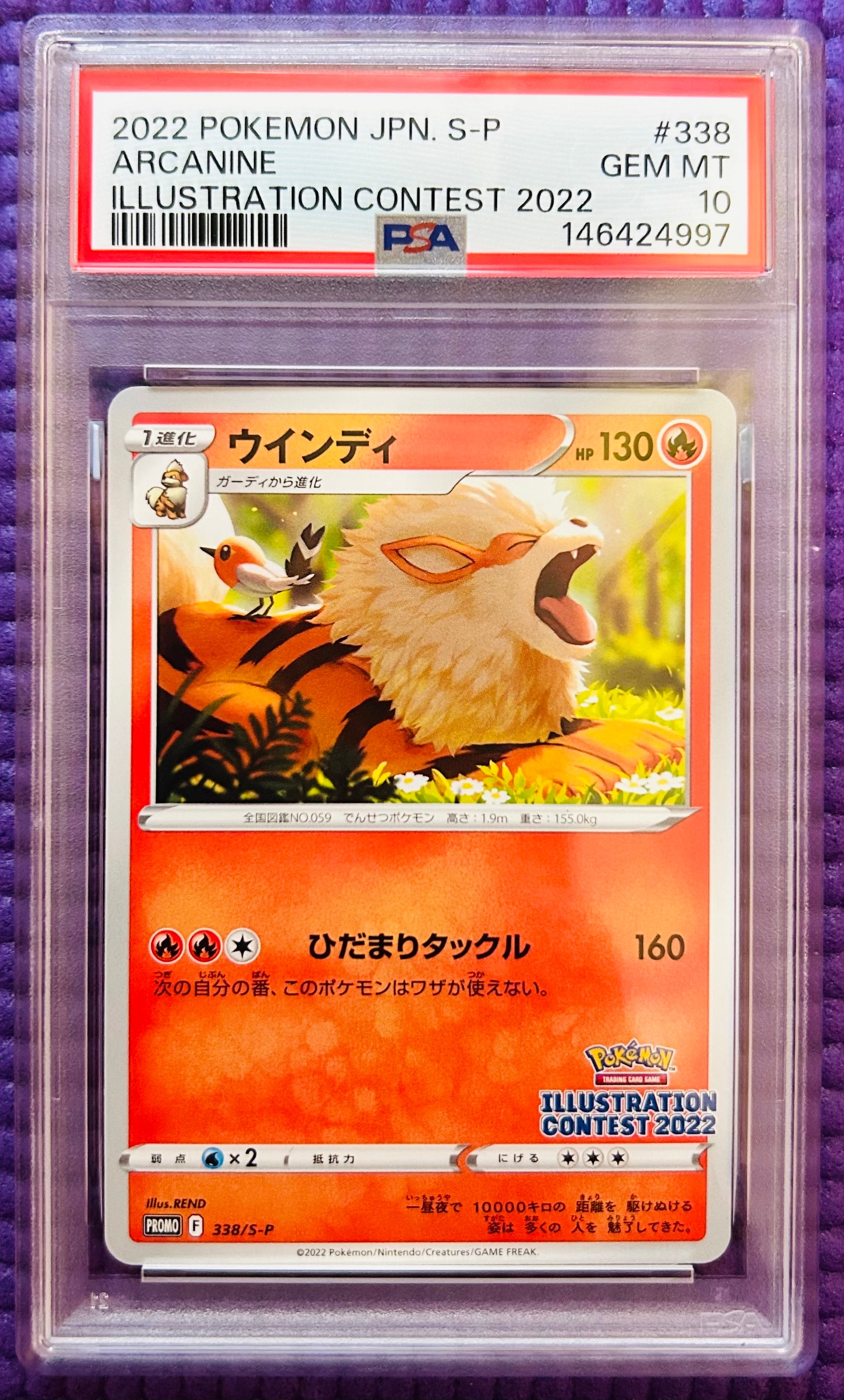 ウインディ プロモ[PROMO338 S-P](プロモーションカード「ポケモンセンター・ポケモンストア・ポケモンセンターオンライン2000円以上購入特典」)