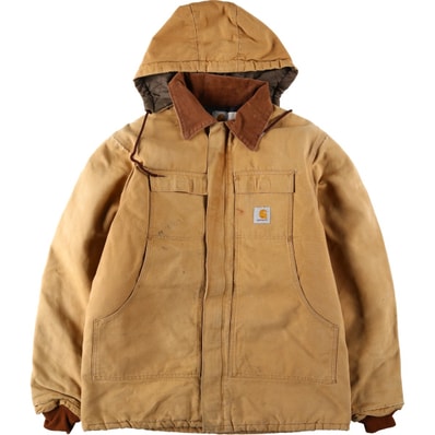 古着 ~90年代 カーハート Carhartt トラディショナルコート 中綿入り ダックワークジャケット USA製 メンズL相当 ヴィンテージ/eaa636522
