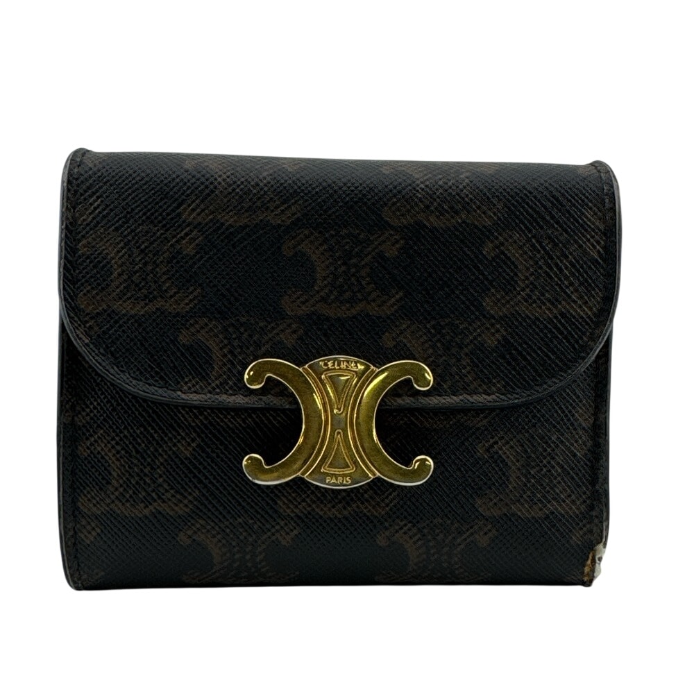 セリーヌ CELINE 三つ折り財布 トリオンフ ブラウン