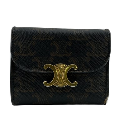 セリーヌ CELINE 三つ折り財布 トリオンフ ブラウン