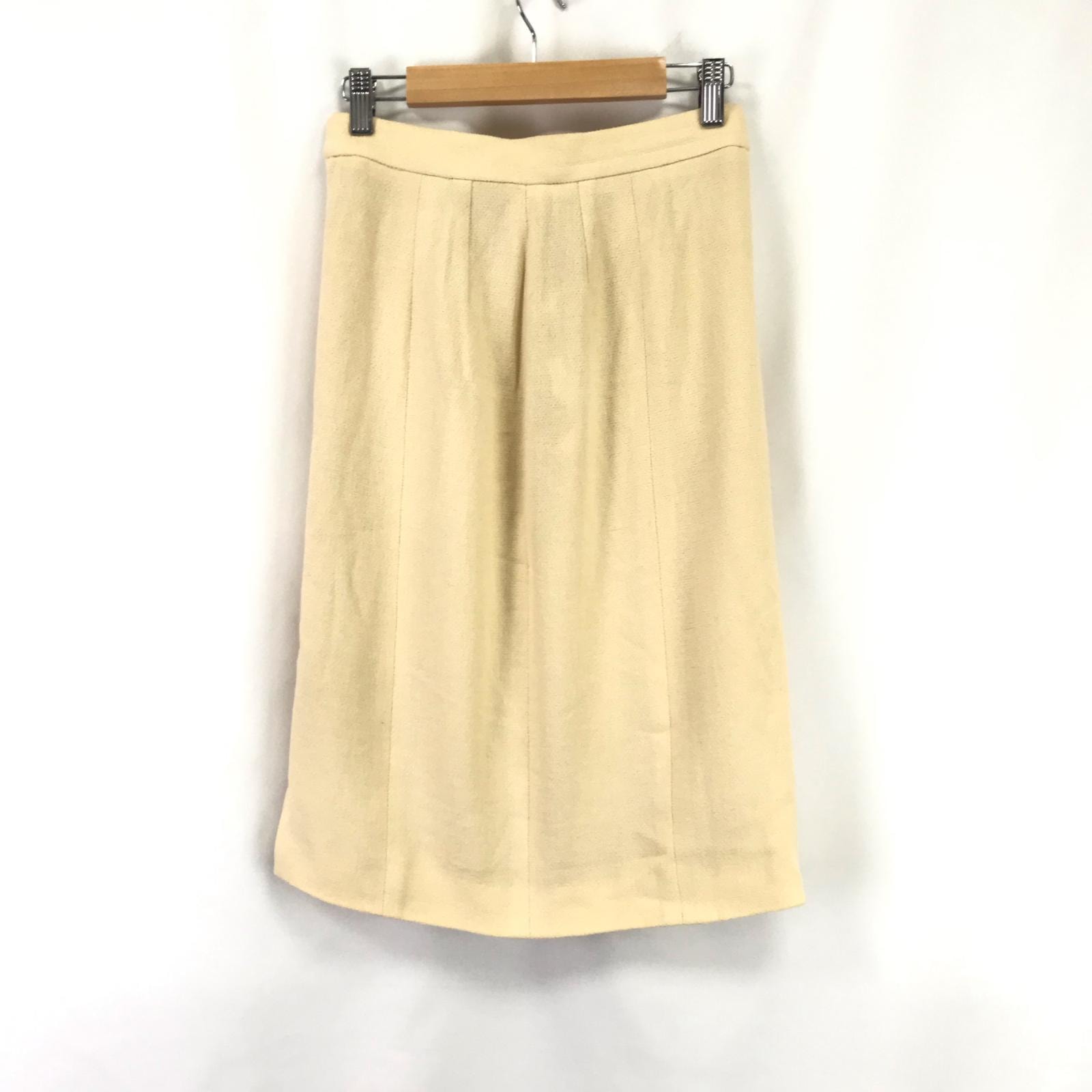 Chloe【クロエ】 ひざ丈タイトスカート【40/レディースM程度/アイボリー/ivory】skirt◆BJ039-h