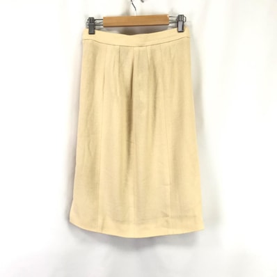 Chloe【クロエ】 ひざ丈タイトスカート【40/レディースM程度/アイボリー/ivory】skirt◆BJ039-h
