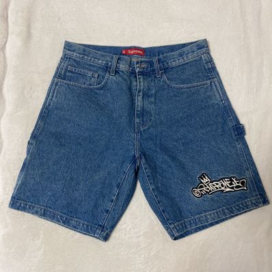 Supreme Handstyle Denim Painter Short "Blue"